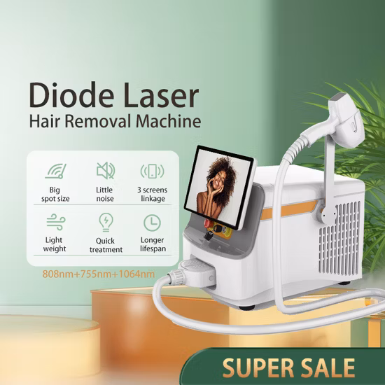 Tragbares Diodenlaser-Haarentfernungsgerät für Schönheitssalon